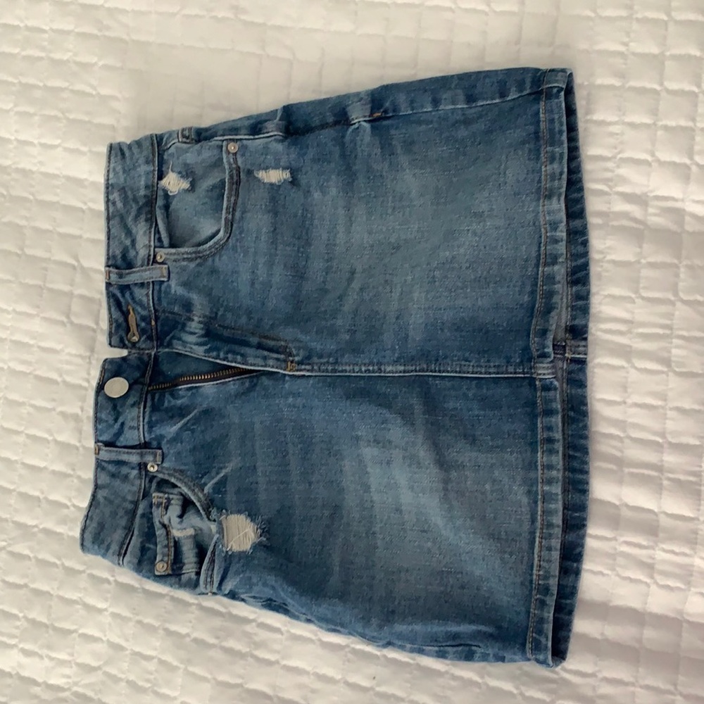 Jean mini skirt